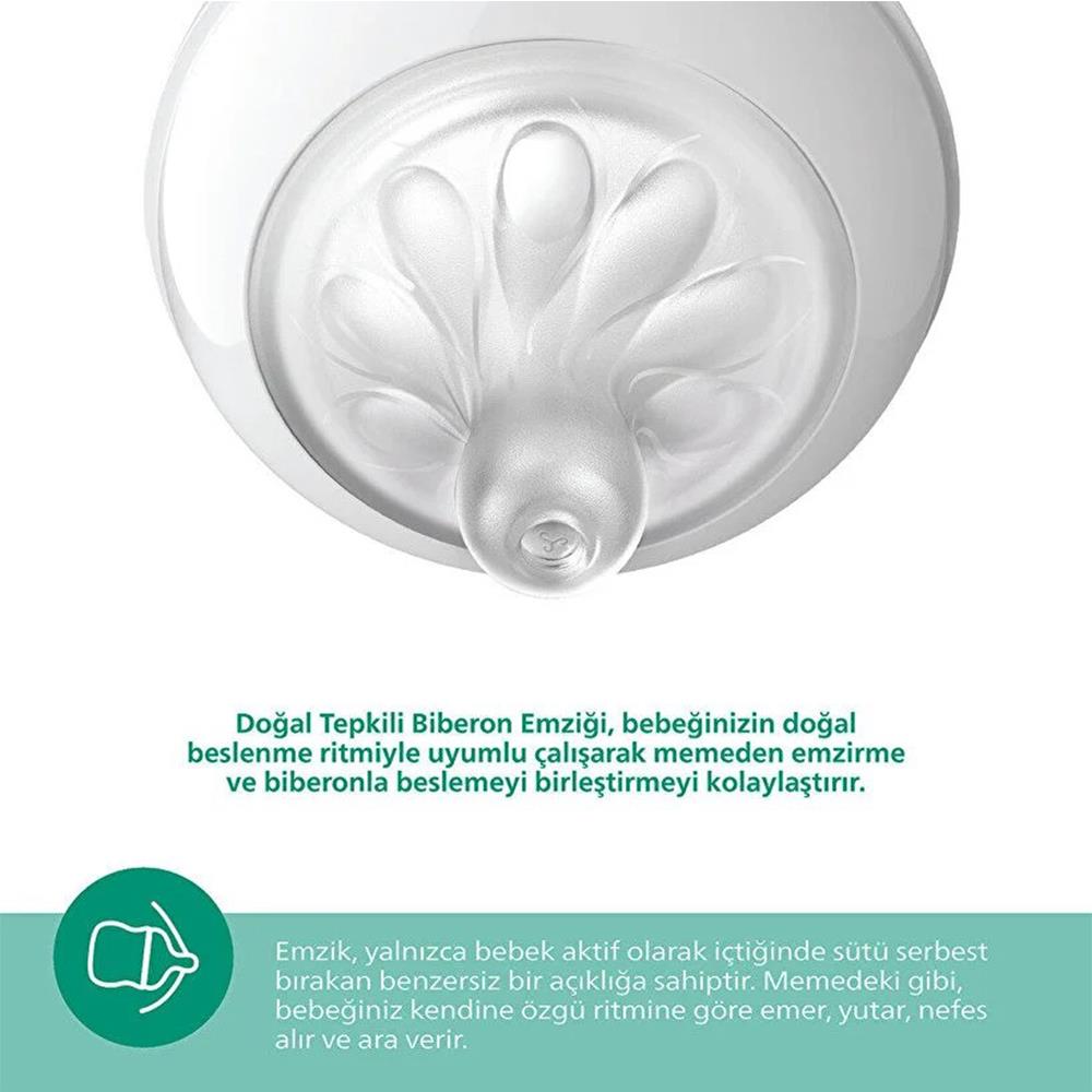 AVENT Doğal Tepkili Cam Biberon 1+Ay 240ml