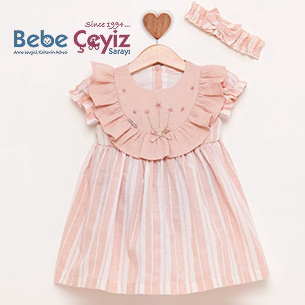 BABY ROSE Robası Nakışlı Fırfırlı Elbise  