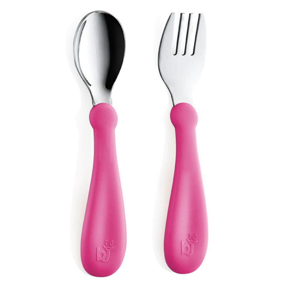 Babyjem Çatal Kaşık Seti Paslanmaz ( Pembe )