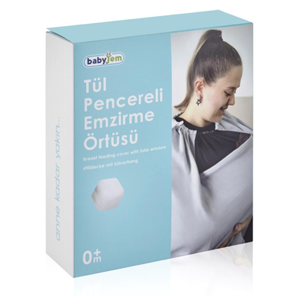 BABYJEM Emzirme Örtüsü Tül Pencereli