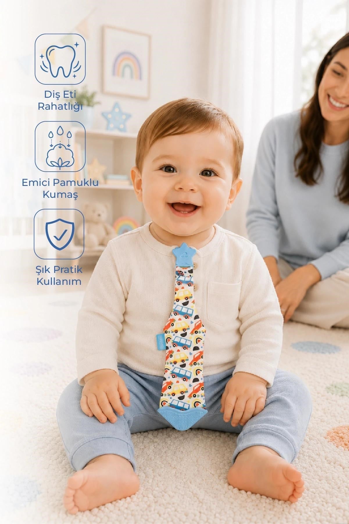 BABYJEM Fular & Kravat Diş Kaşıyıcı 3 Ay +