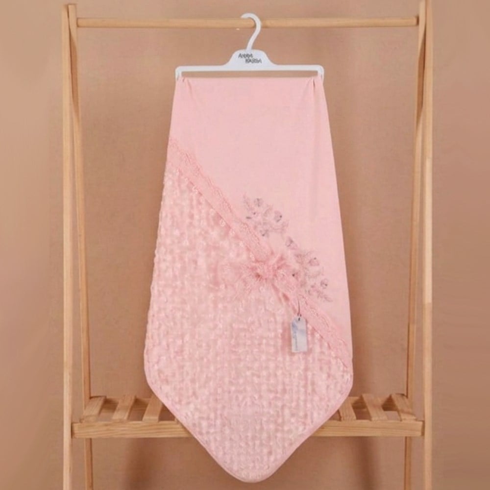 BEBESSİ Penye Kelebekli Battaniye ( Pembe )