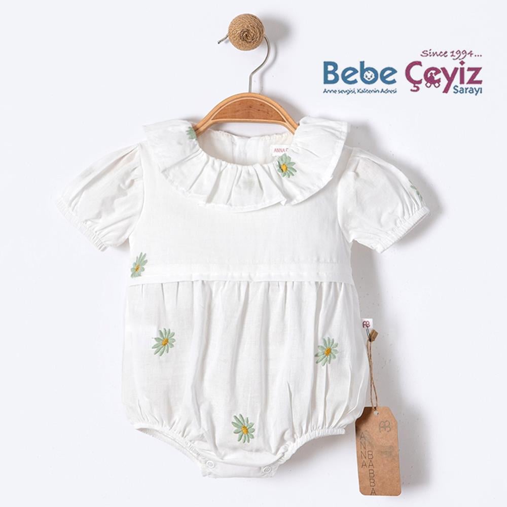 BEBESSİ Pileli Daisy Badi ( Ekru )
