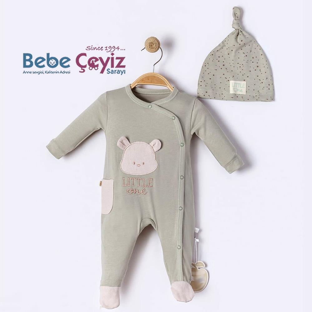BEBESSİ Şapkalı Little One Tulum ( Yeşil )