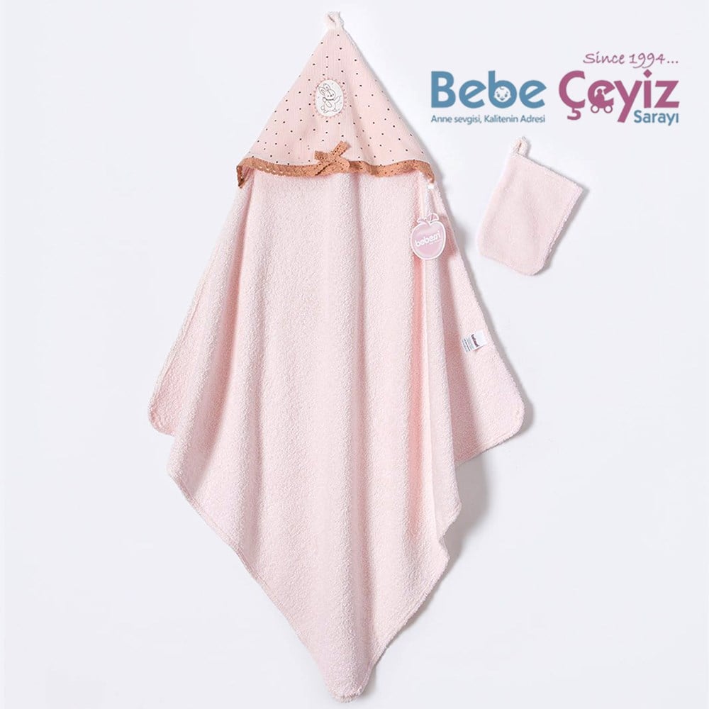 BEBESSİ Vintage Kutulu Havlu  ( Pembe )