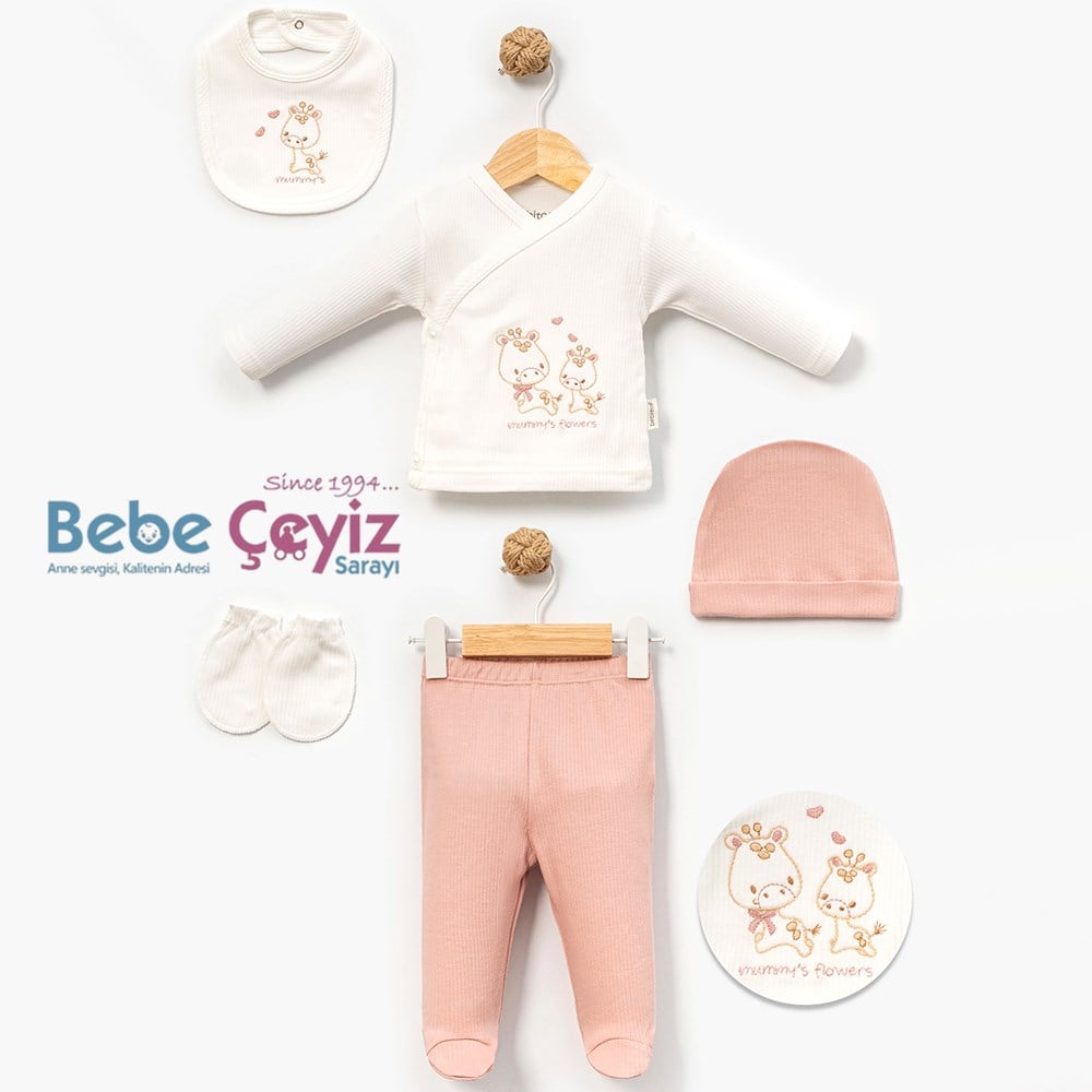 BEBİTOF Benekli Zürafalar 5li Hastane Çıkışı ( Mürdüm )