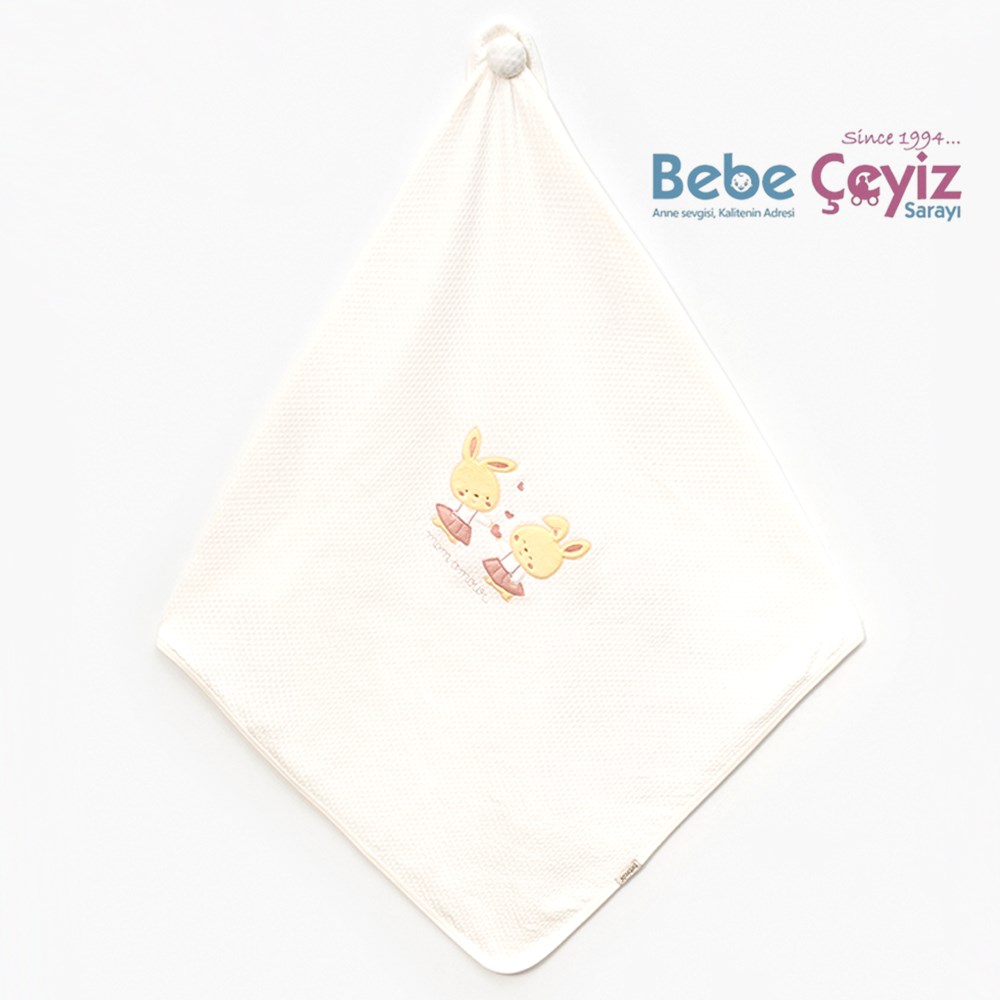 BEBİTOF Etekli Tavşanlar Battaniye Kapitone