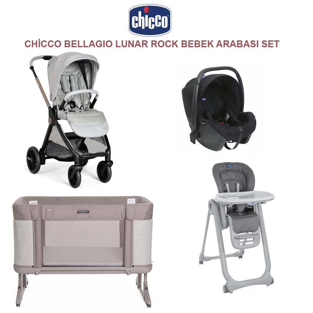 Bellagıo Lunar Rock +  Polly Magic Dark Grey + Korry Essential Syah + Next2me Forever Cosleeping Cot Almond