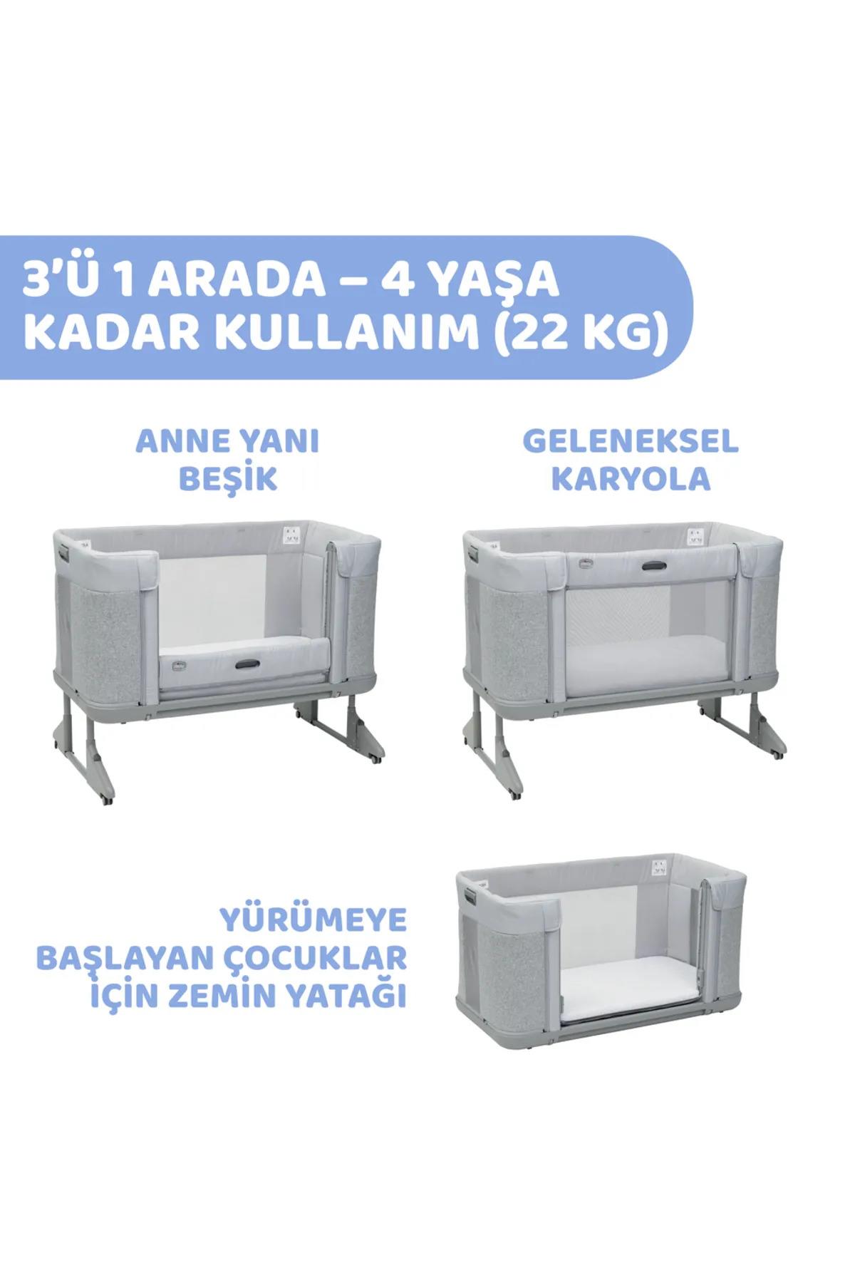 Chicco Next2me Forever Anne Yanı Beşik Co Sleeping Cot Ash Grey