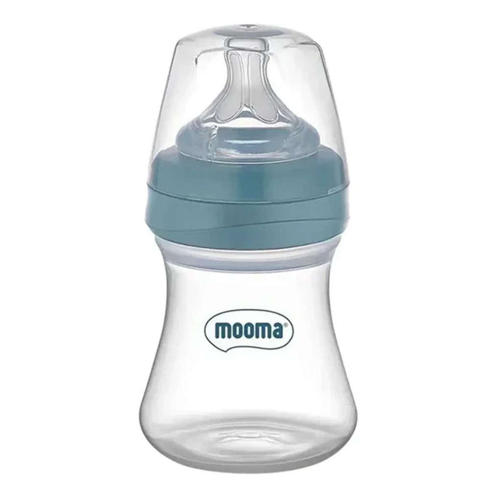 MOOMA Kindy Biberon Yavaş Akış 150 ML Mavi ( 0-6 Ay ) 