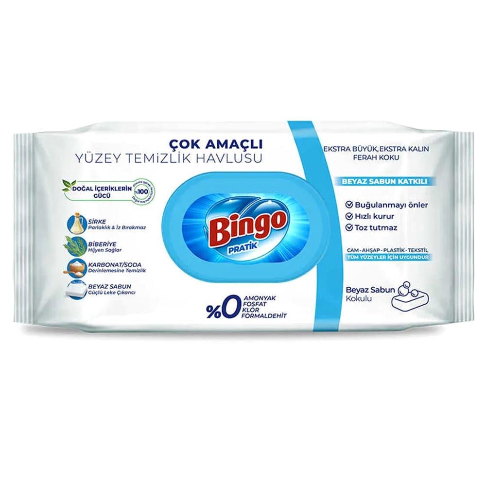 Bingo Yüzey Temizlik Havlusu 96 Lı Beyaz Sabun