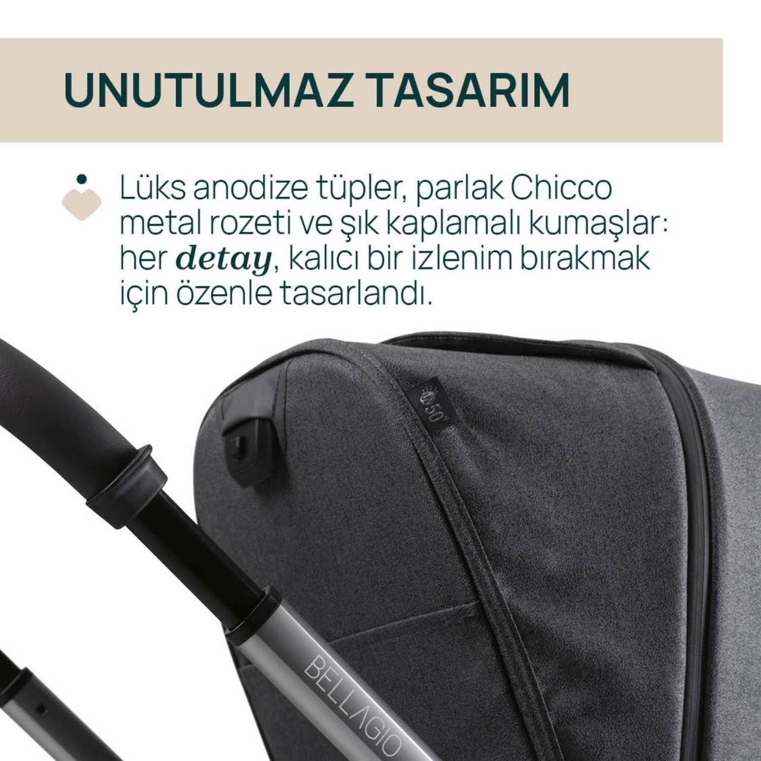 Chicco Bellagio Bebek Arabası(Otomatik Katlanır)  2.0 Fır Tree