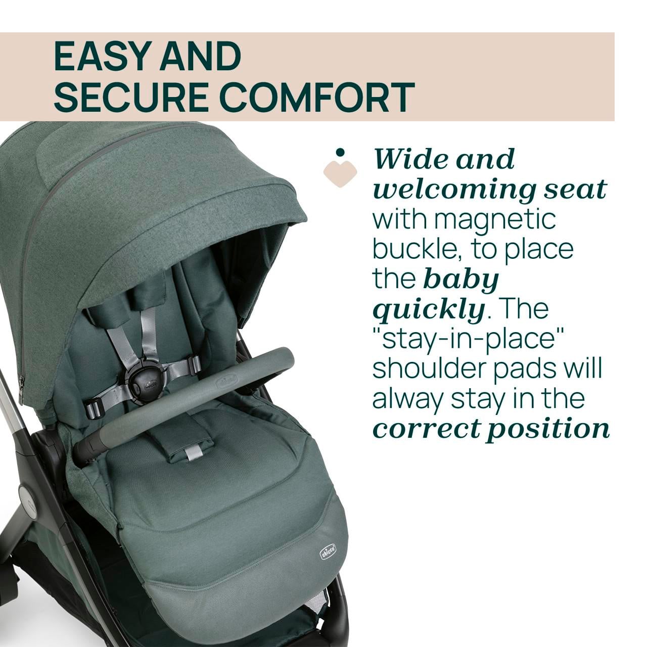 Chicco Bellagio Bebek Arabası(Otomatik Katlanır) Fır Tree