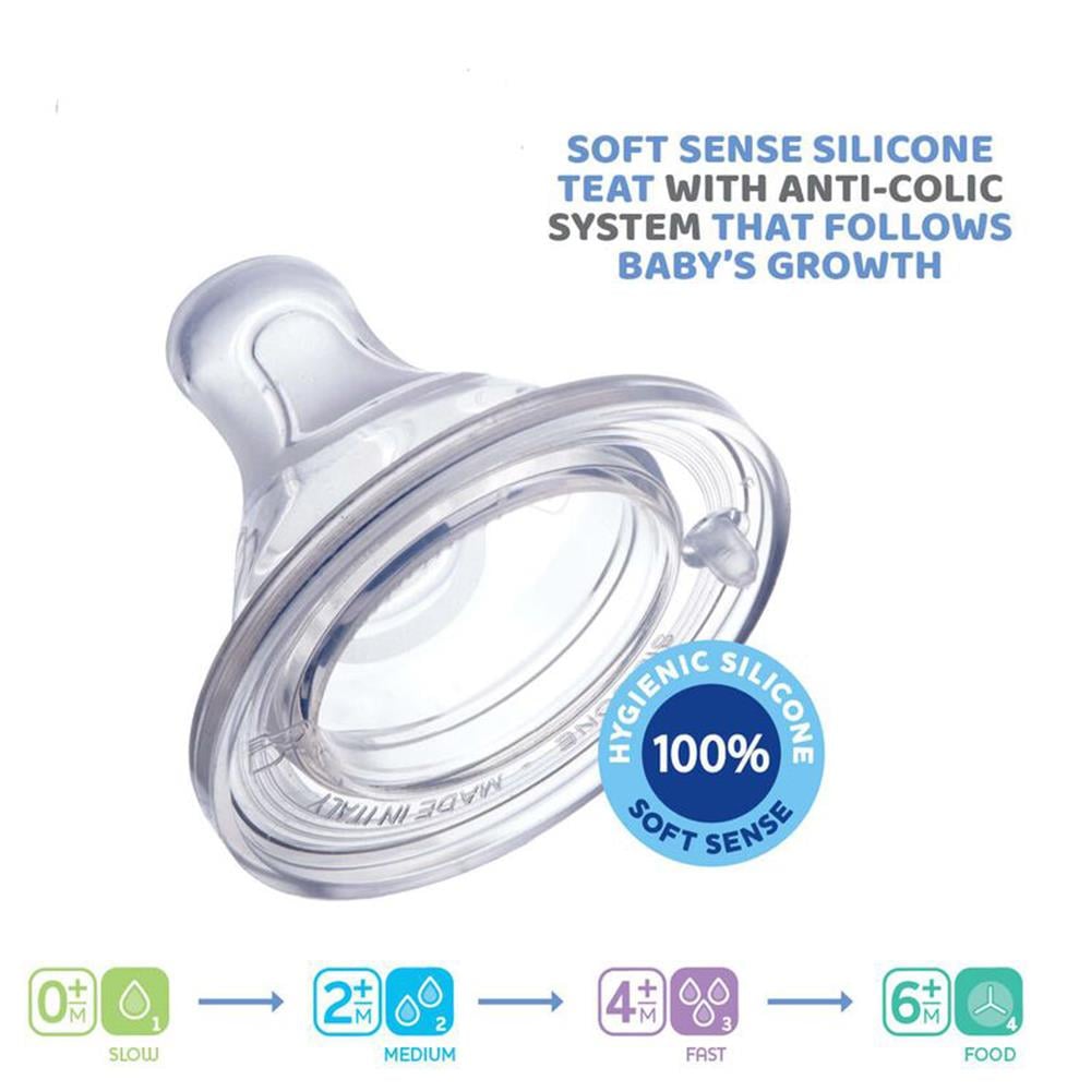 CHİCCO  Biberon Emziği WB 2li 2 Ay+ Orta Akış
