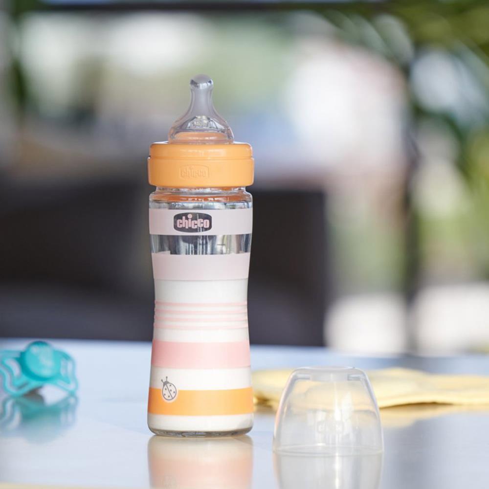 Chicco Bootle Wb Glass Orange  Biberon (240ml)