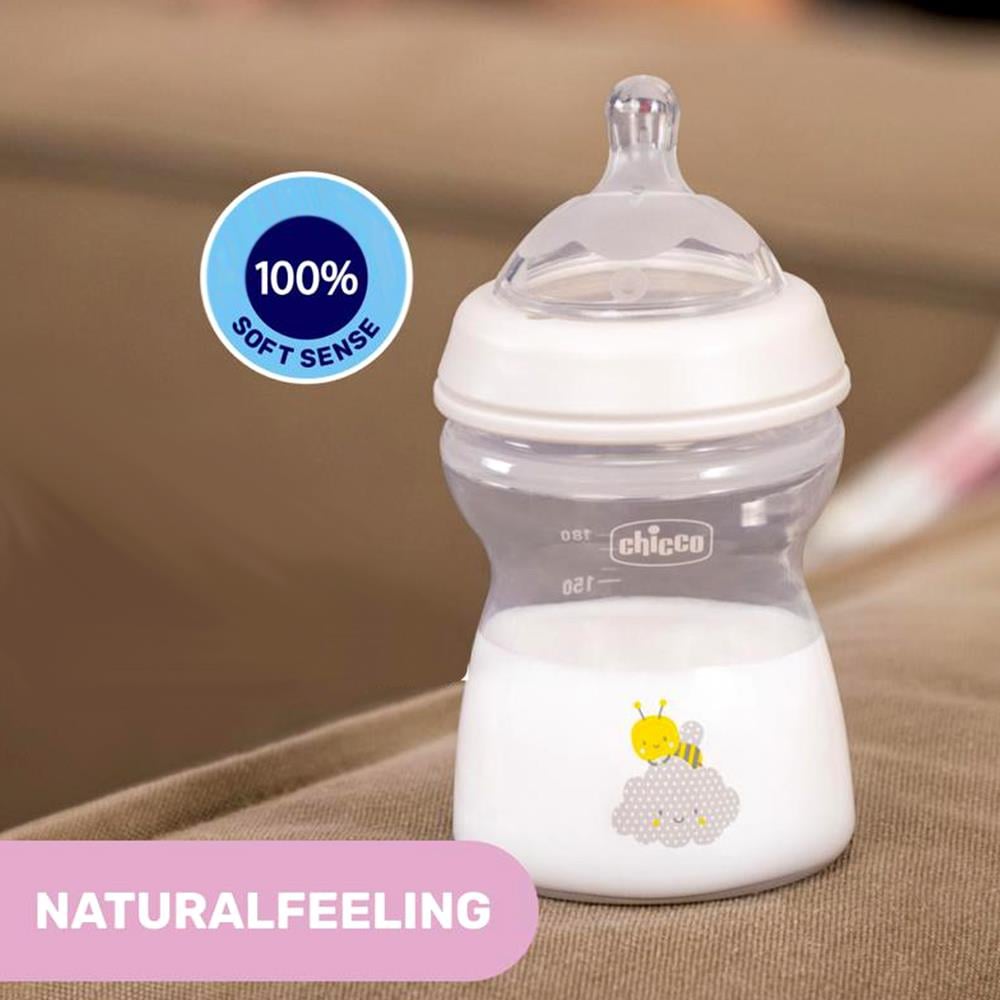 Chicco Natural Feeling Silikon Emzikli Pp Biberon Desenli 250 Ml 2+ Ay Yeni