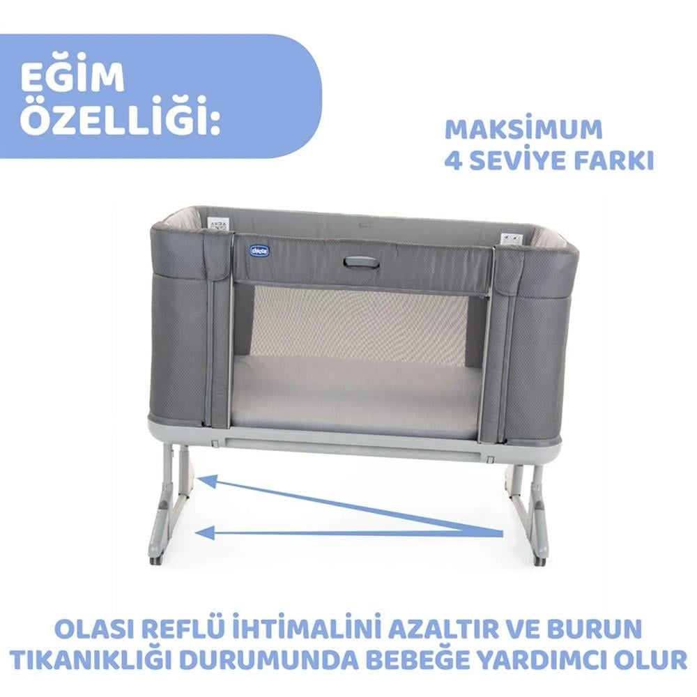 Chicco Next2me Forever Anne Yanı Beşik Co Sleeping Cot Moon Grey