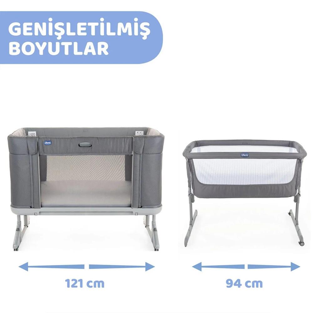 Chicco Next2me Forever Anne Yanı Beşik Co Sleeping Cot Moon Grey