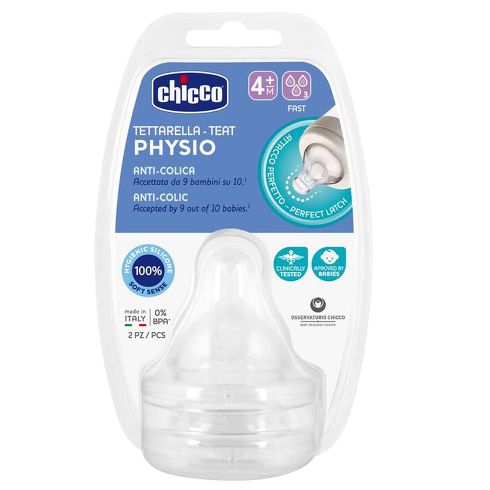 CHİCCO WB 2li 4 Ay+ Hızlı Akış Biberon Emziği