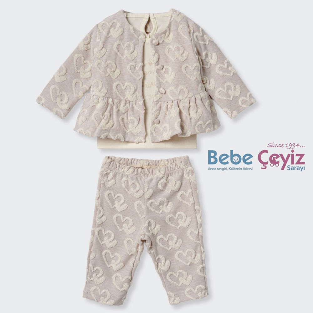 CİCCİM BABY 3lü Takım Sweet Hearted