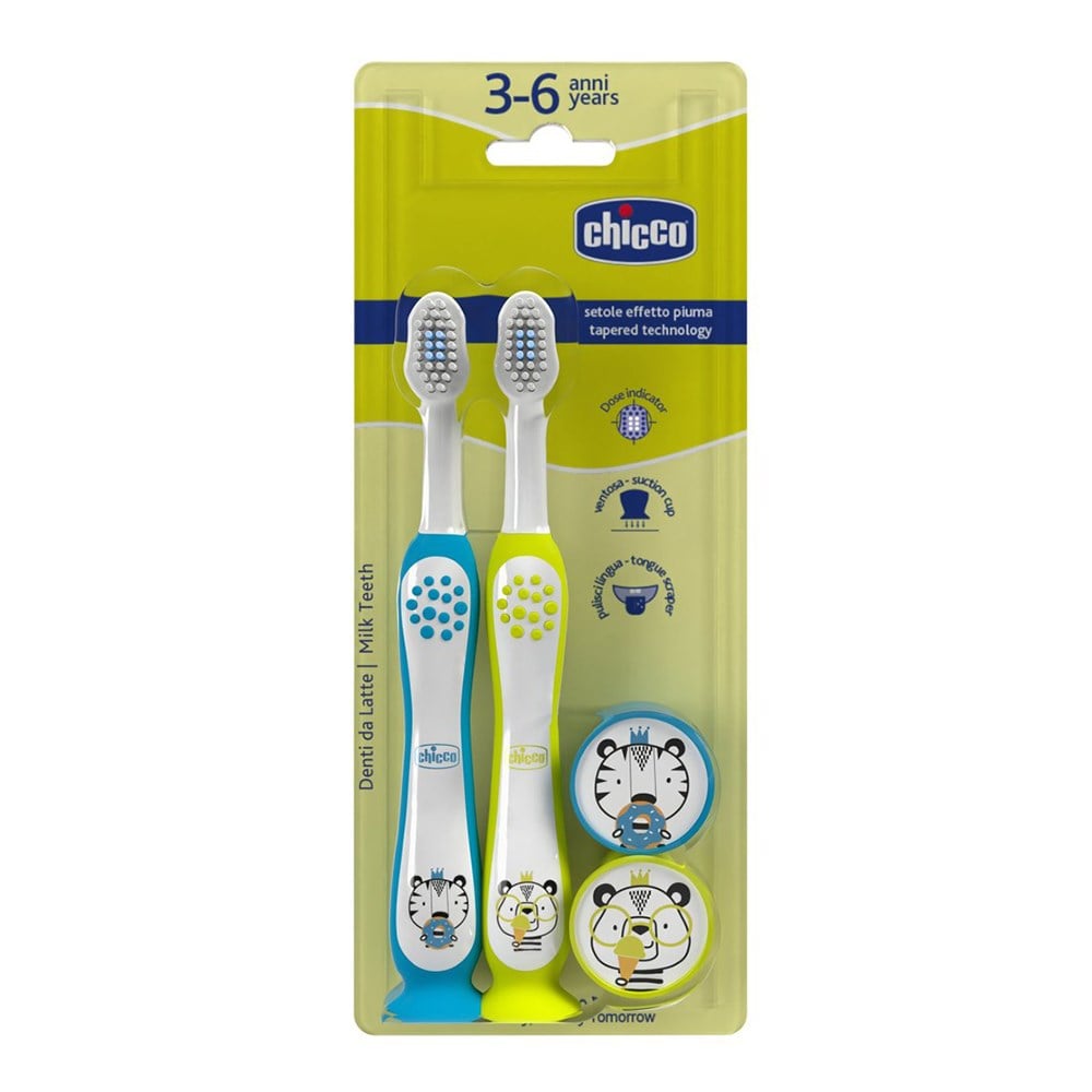 CHİCCO Tiger Panda 2li Diş Fırçası ( 3-6 Yaş )