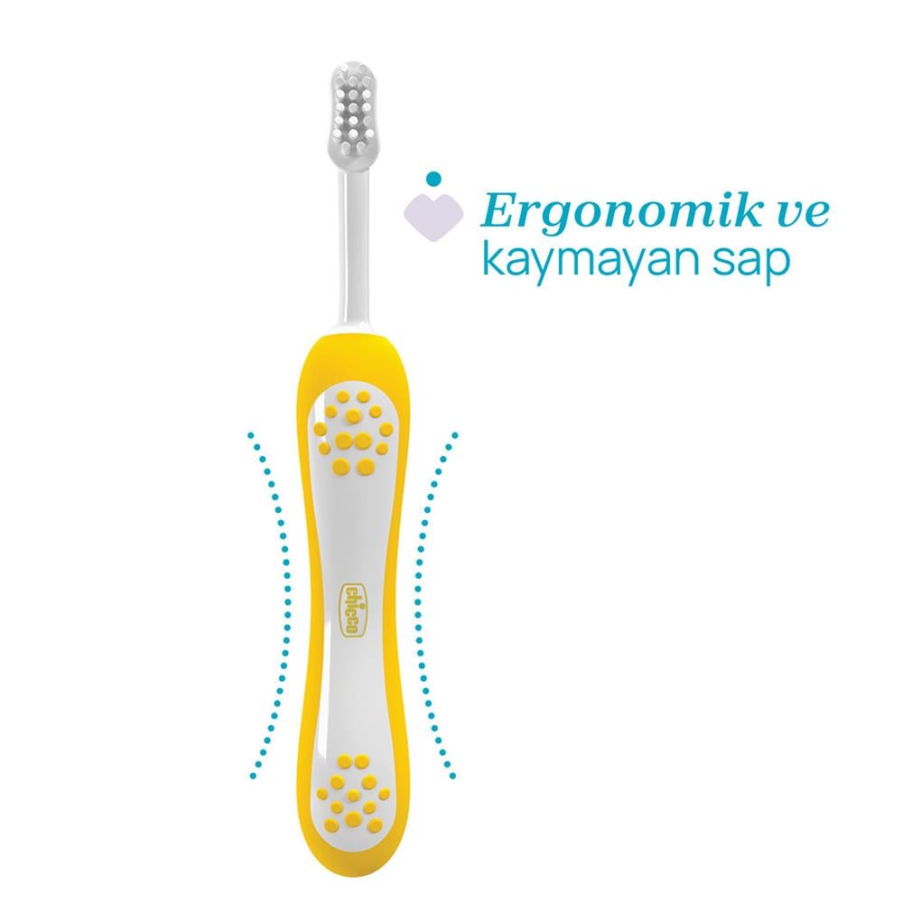 CHİCCO Mustard 2li Diş Fırçası ( İndigo ) ( 3-36 Ay )