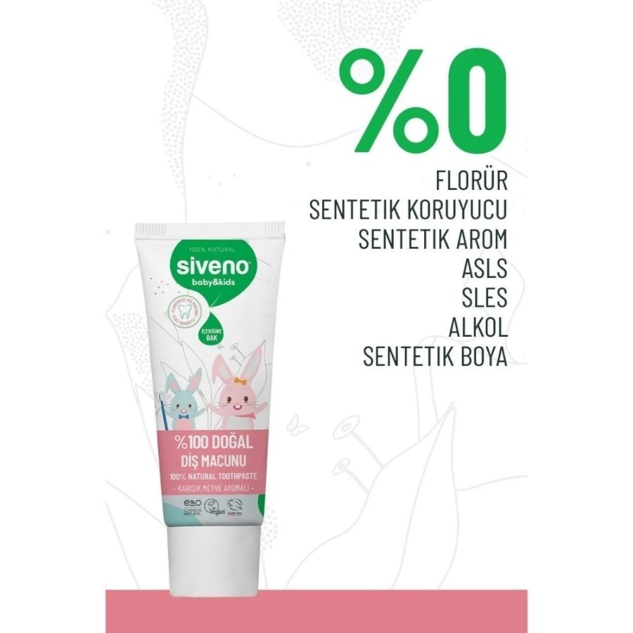 Siveno %100 Doğal Diş Macunu Bebek&Çocuk 50 ml