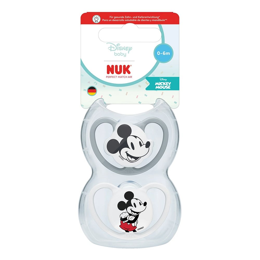 NUK PM Air 2li Emzik ( 0-6 ay ) ( Mickey/ Minnie )