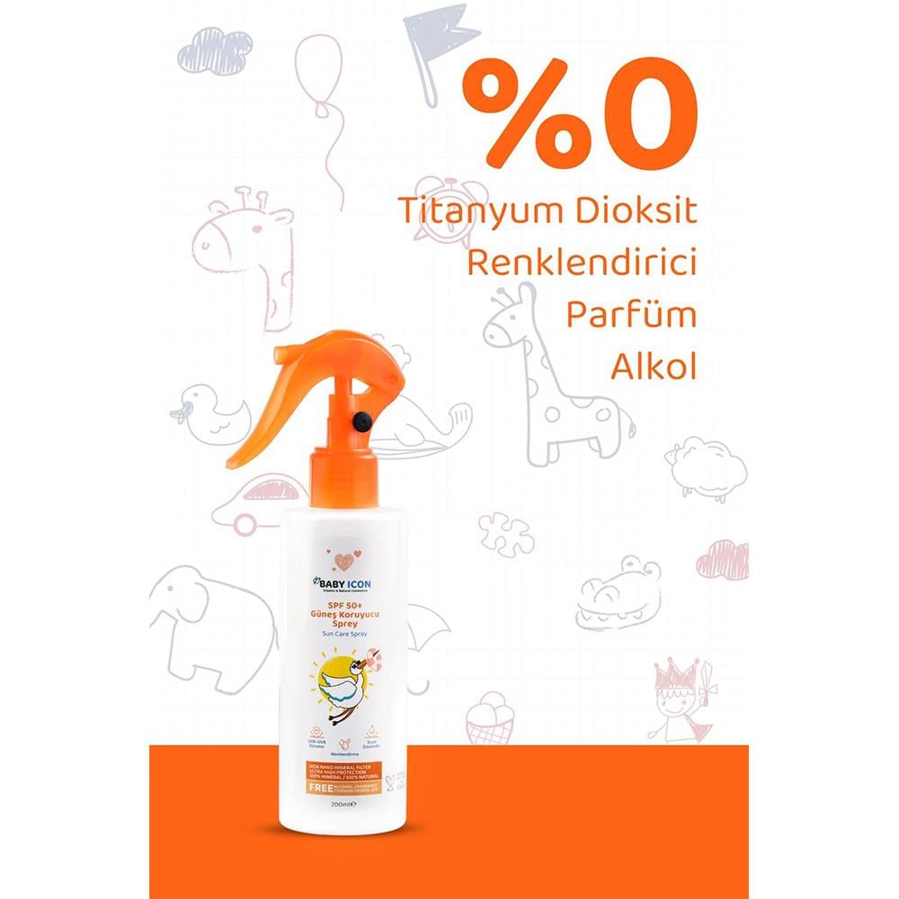 Baby Icon Organik Vegan Güneş Koruyucu Sprey