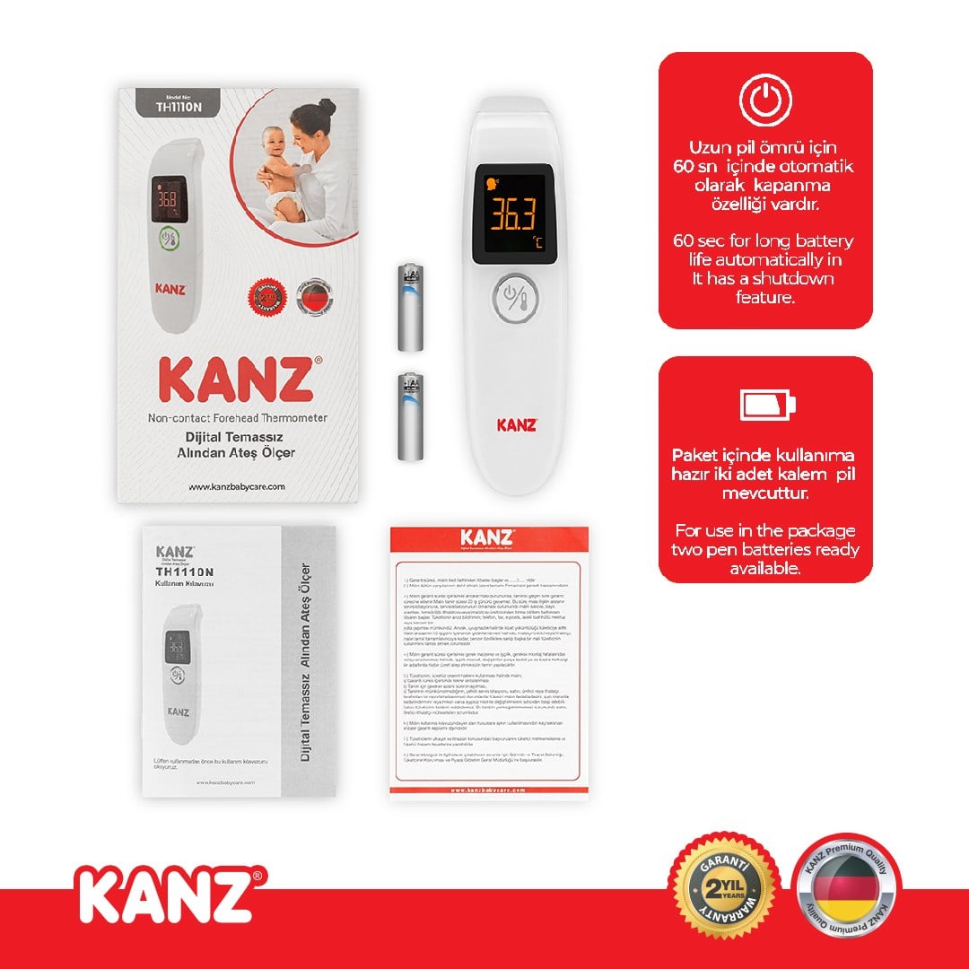 KANZ Alından Temazsız Ateş Ölçer