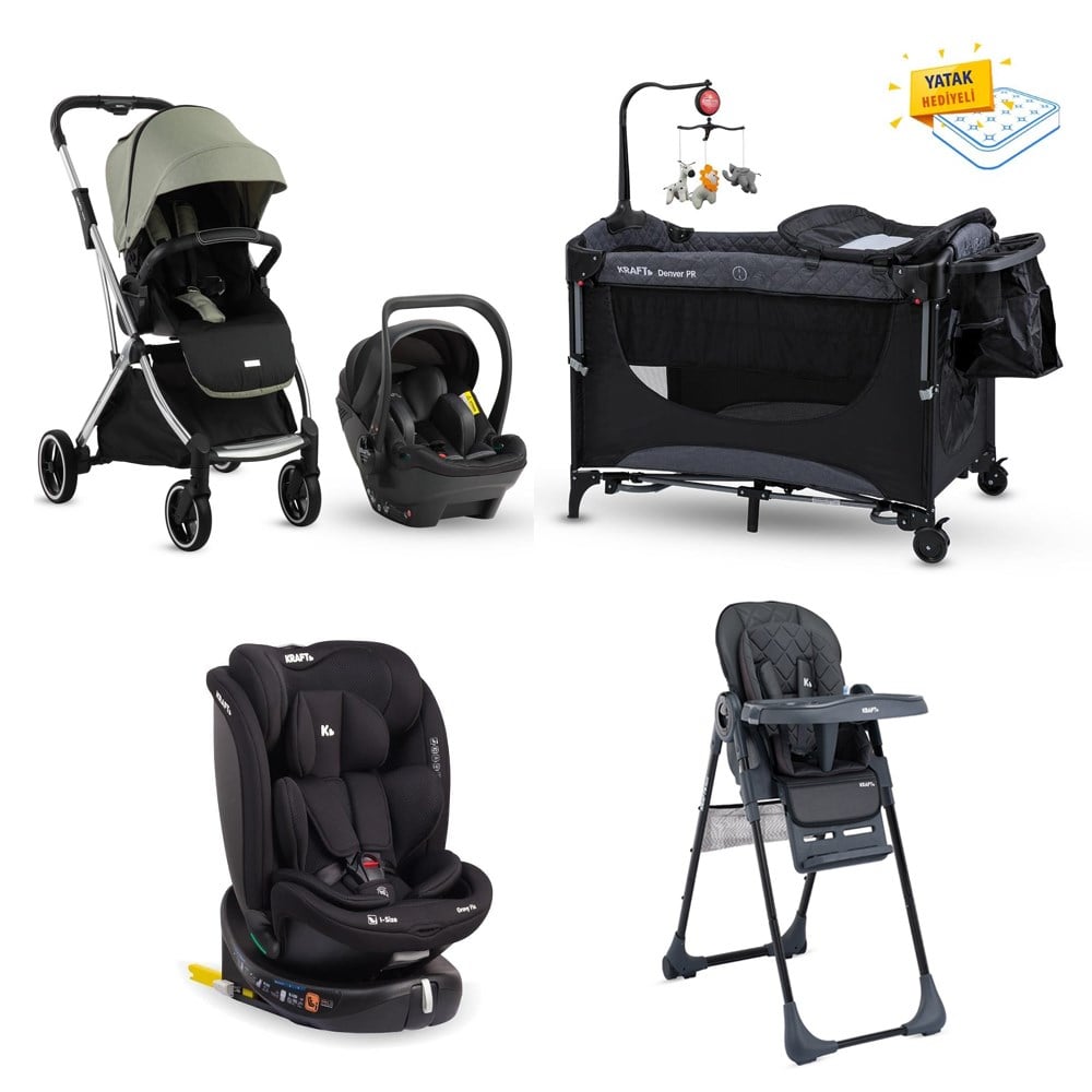 KRAFT KENYA YEŞİL + DENVER DARK GRİ + GROVY SİYAH + RESTO SİYAH
