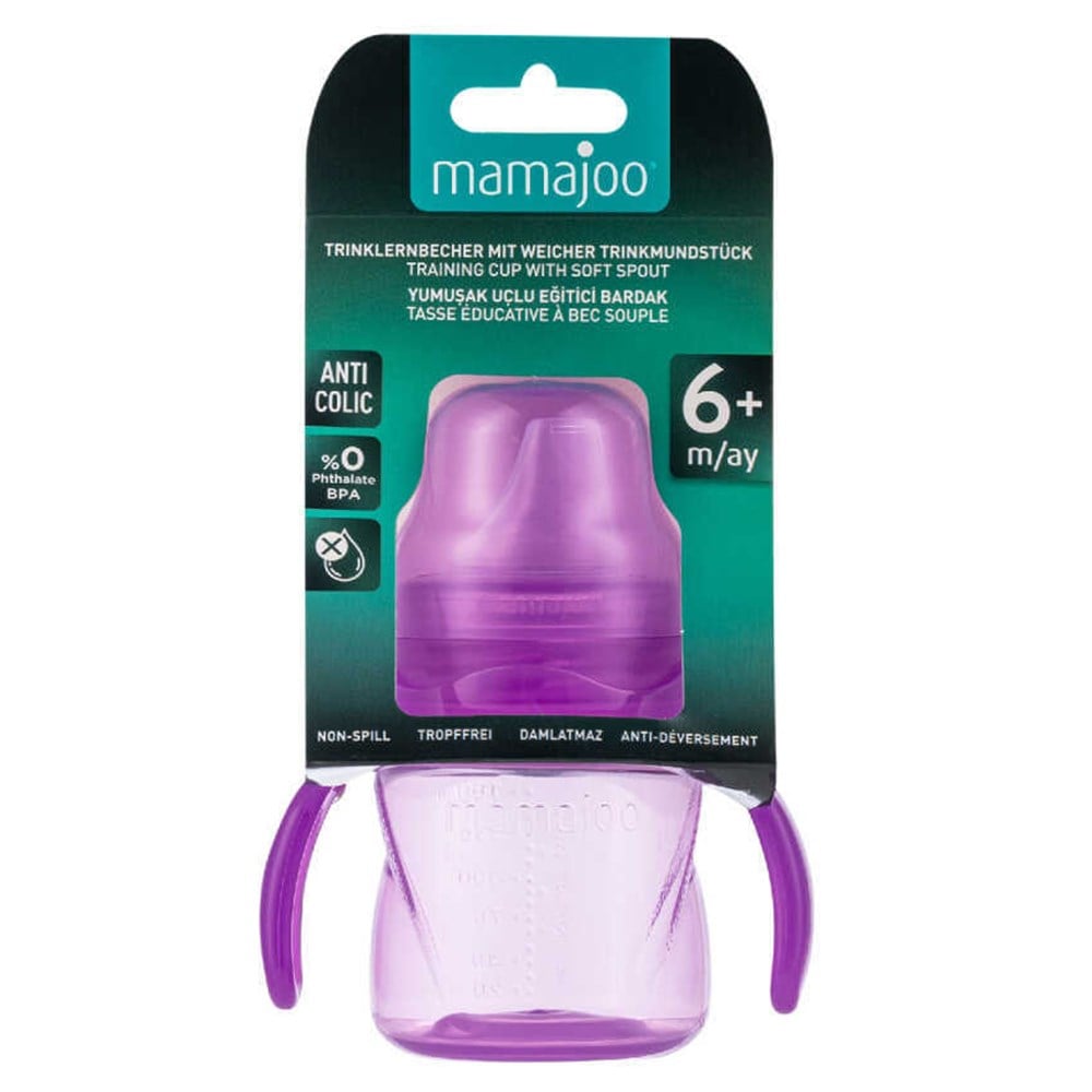 MAMAJOO Akıtmaz Alıştırma Bardağı  160 ML ( Mor ) ( 6 Ay+ )