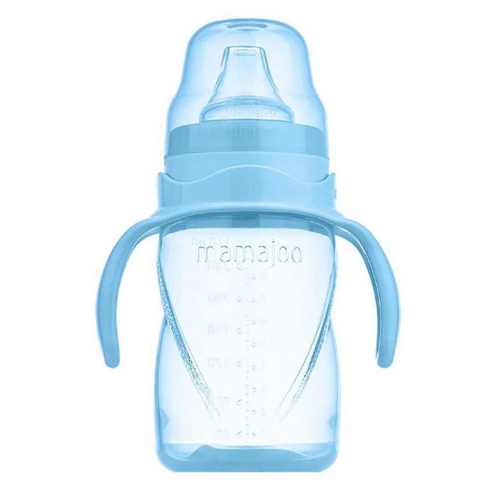 MAMAJOO Akıtmaz Alıştırma Bardağı 270 ML ( Pow Blue ) ( 9 Ay+ )