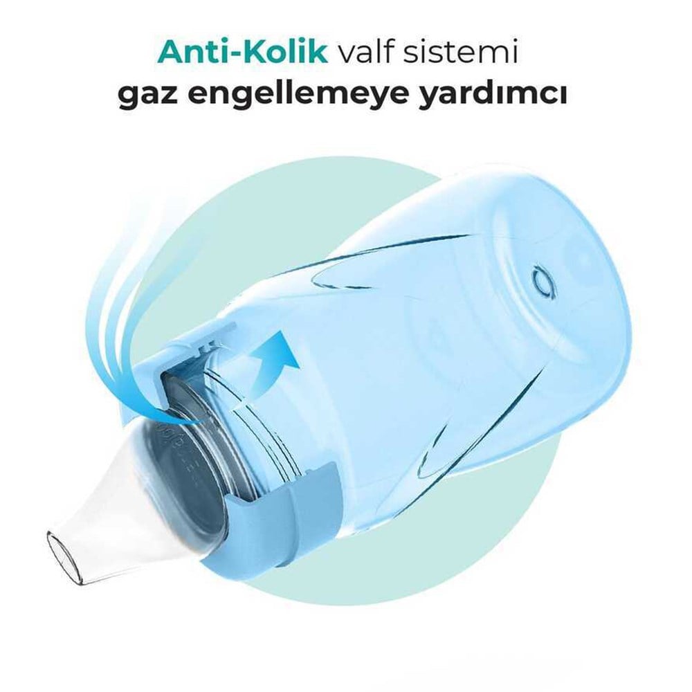 MAMAJOO Akıtmaz Alıştırma Bardağı 270 ML ( Pow Blue ) ( 9 Ay+ )