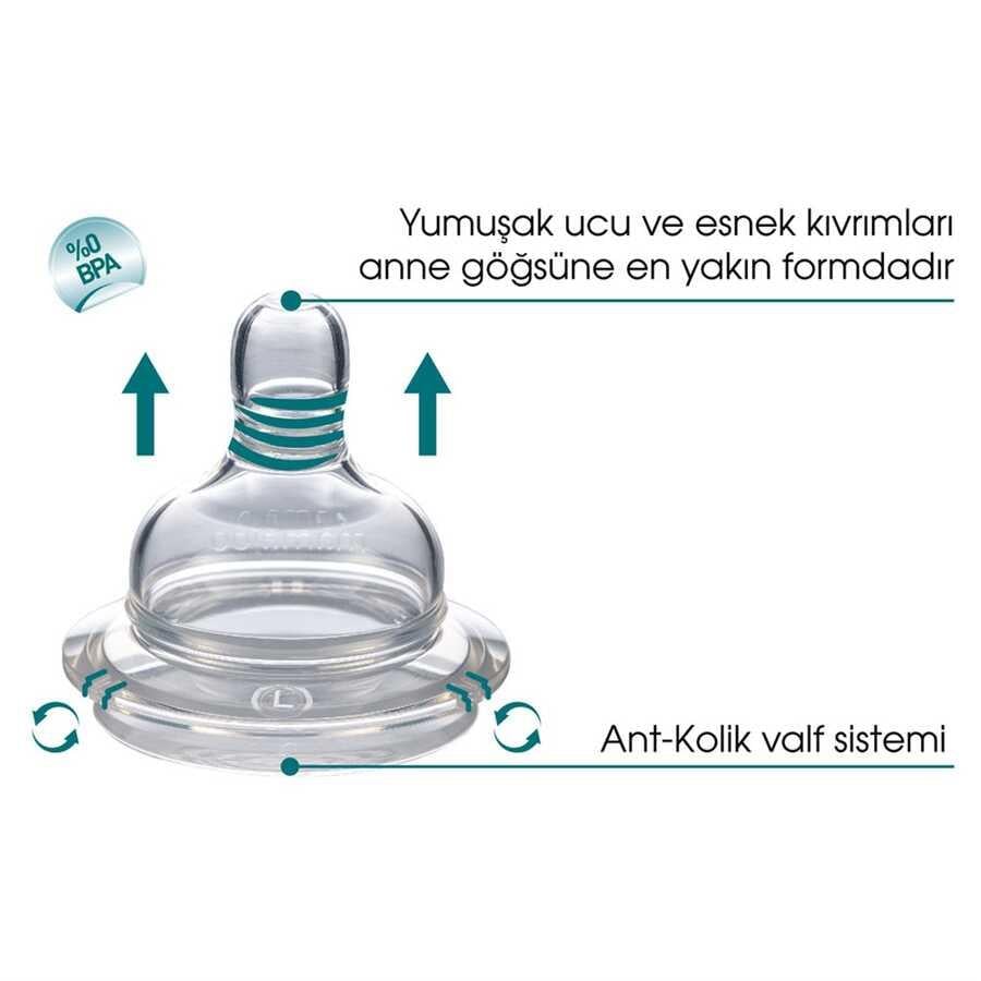 Mamajoo Silikon Biberon Emziği İkili M No:2 6 Ay+