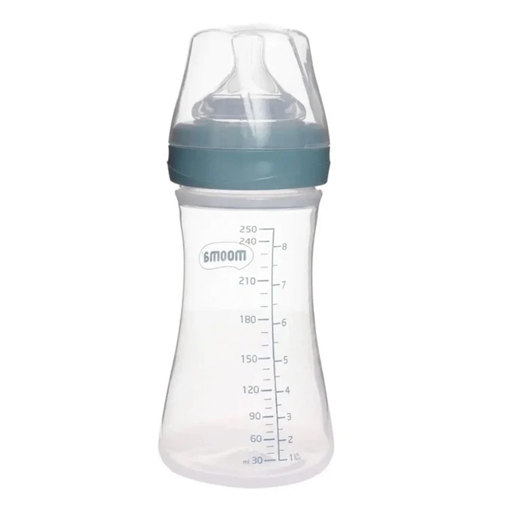 MOOMA Kindy Biberon Orta Akış 250 ML Mavi ( 6-18 Ay ) 