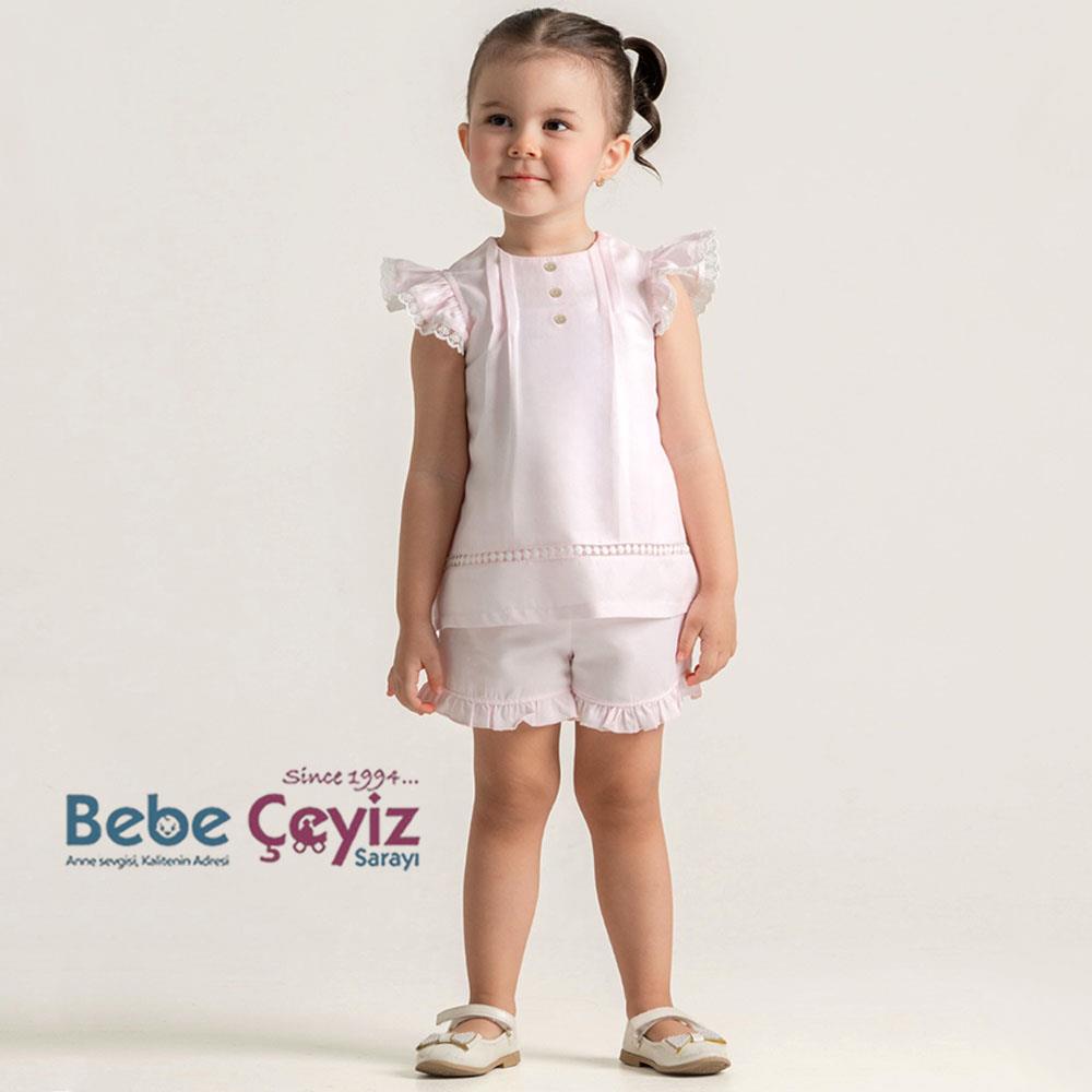 MYMİO 2li Takımlı Nakışlı Dokuma Şortlu 