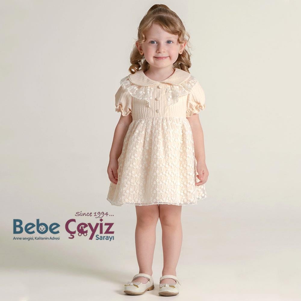 MYMİO Papatyalı Brode Elbise ( Kız )
