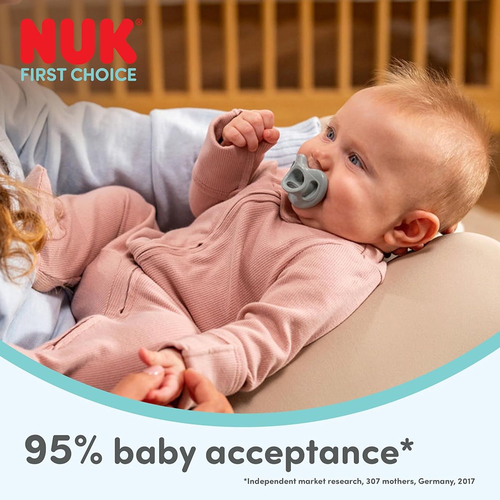 NUK Emzik FC Soft %100Silikon 2li Yeşil/MaviErkek