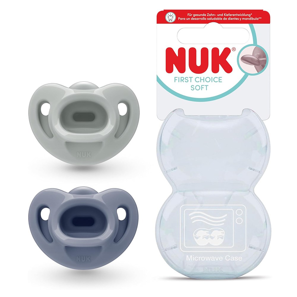 NUK Emzik FC Soft %100Silikon 2li Yeşil/MaviErkek