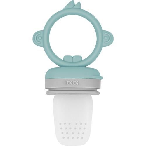 Oioi Silikon Püre Sebze Ve Meyve Emziği Aqua Green / Powder Grey 6+ Ay