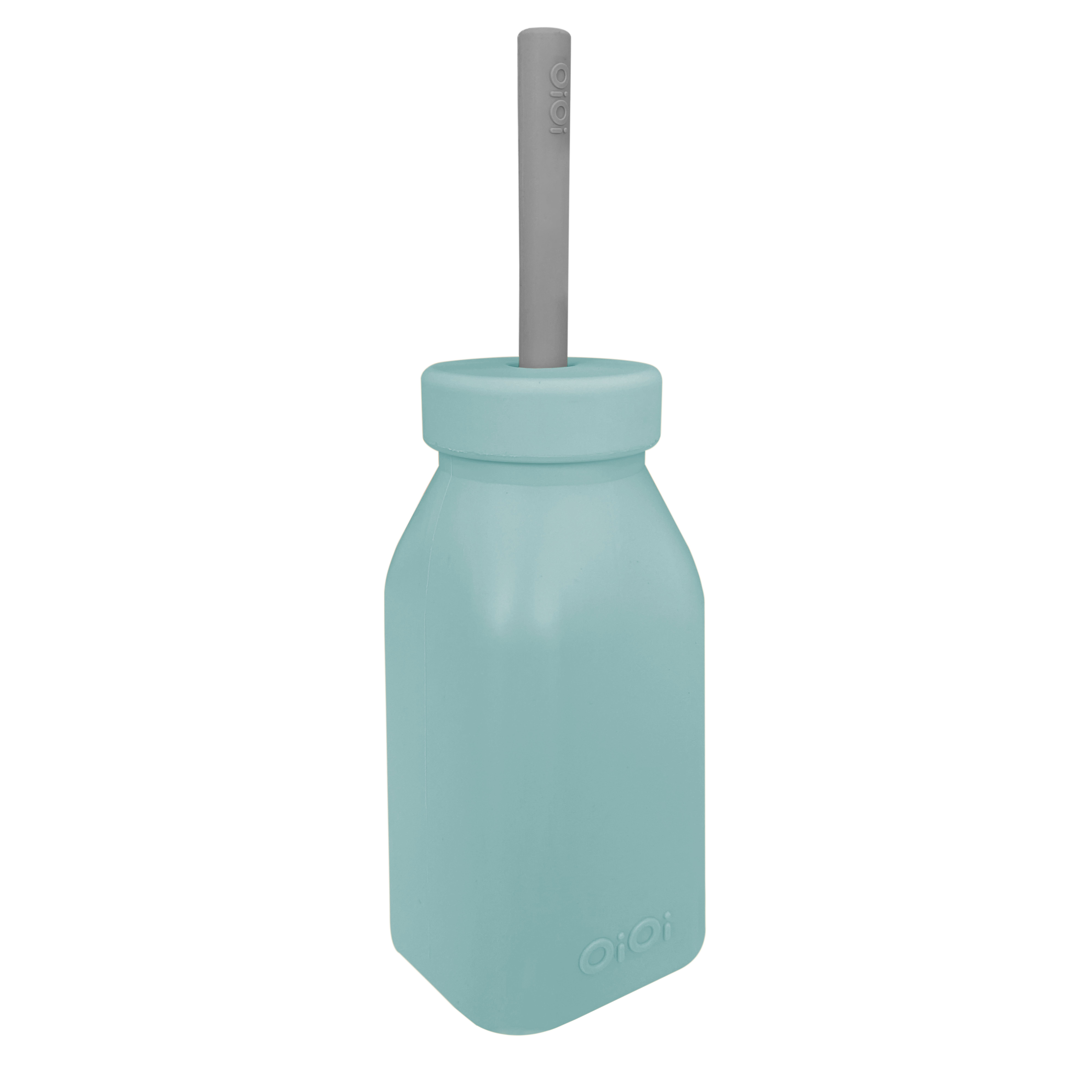 Oioi Şişe+Pipet Aqua Green / Powder Grey (6Ay+)