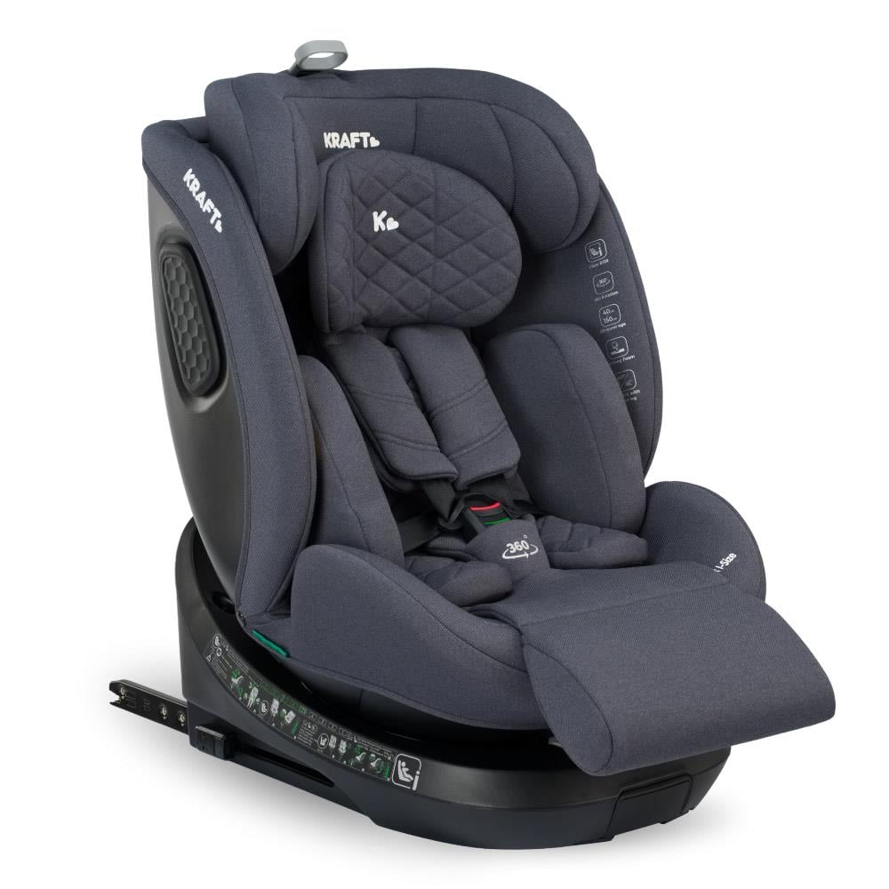 Kraft Royal PR i-size (40-150 cm) 0-36 Kg Oto Koltuğu Koyu Gri