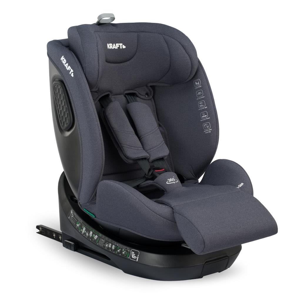 Kraft Royal PR i-size (40-150 cm) 0-36 Kg Oto Koltuğu Koyu Gri