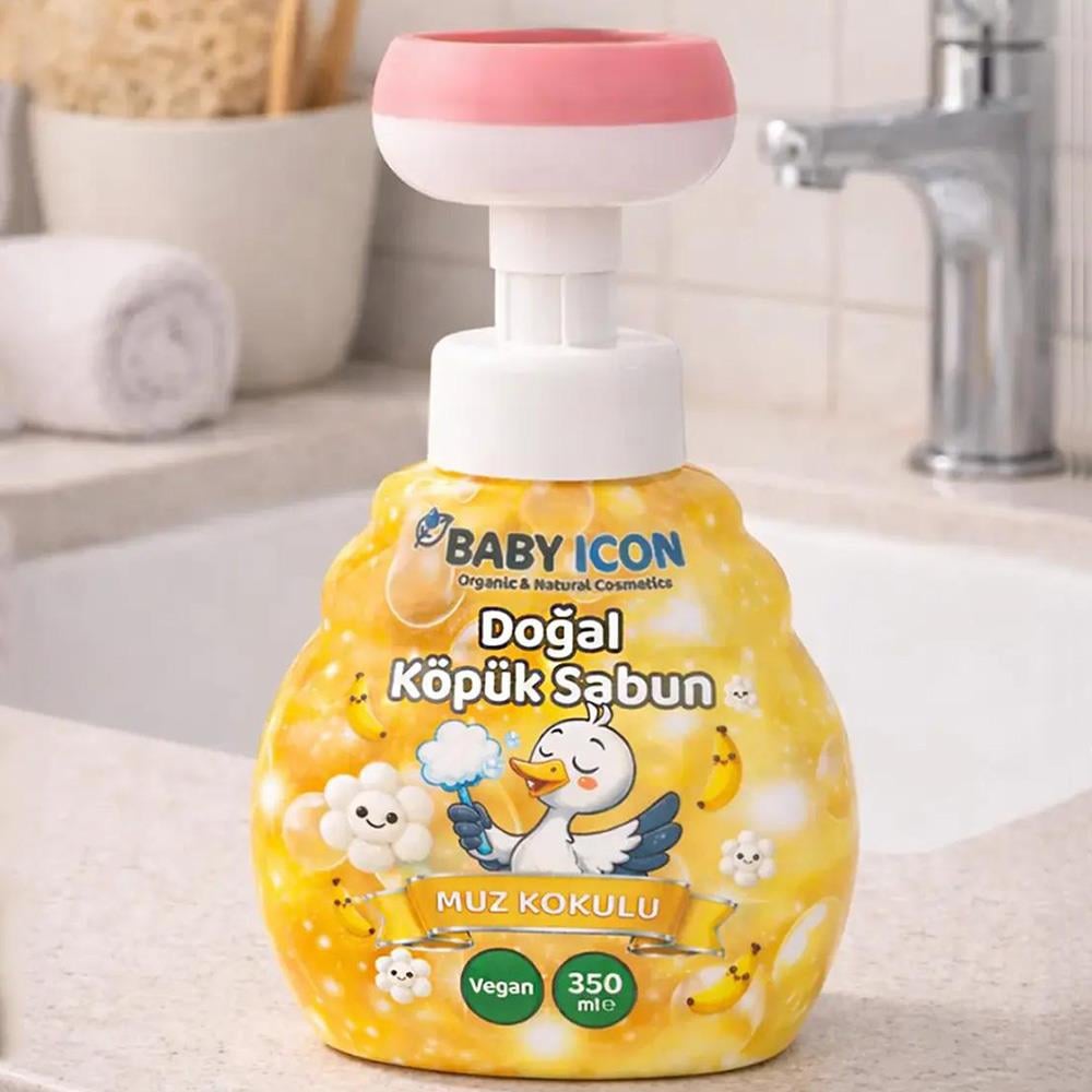 Baby Icon Doğal Vegan Muzlu Çiçek Şekilli Köpük El Sabunu - 350 ml