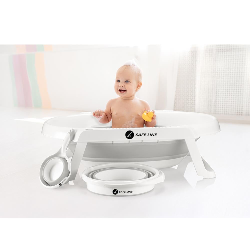 Safe Line 3 Parça Katlanabilir Bebek Küvet Set 