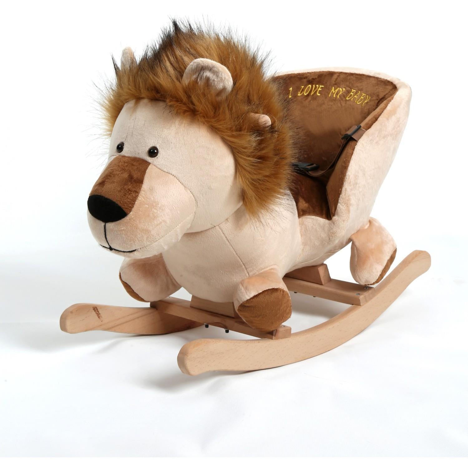 Safe Line Peluş Sallanır Ahşap Oyuncak Aslan