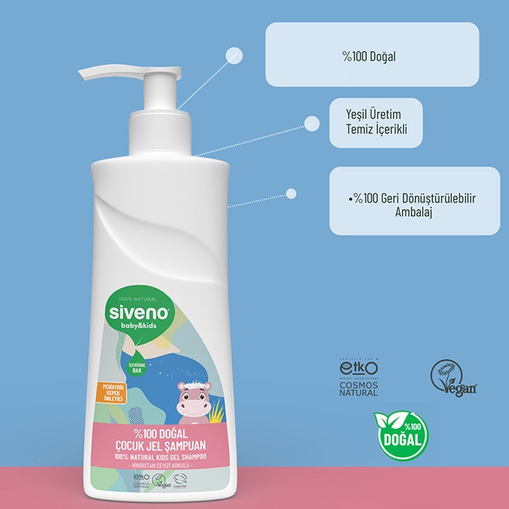 SIVENO % 100 Doğal Çocuk Jel Şampuan ( 325 ml )