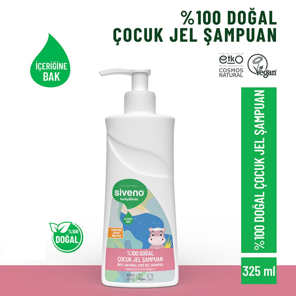 SIVENO % 100 Doğal Çocuk Jel Şampuan ( 325 ml )