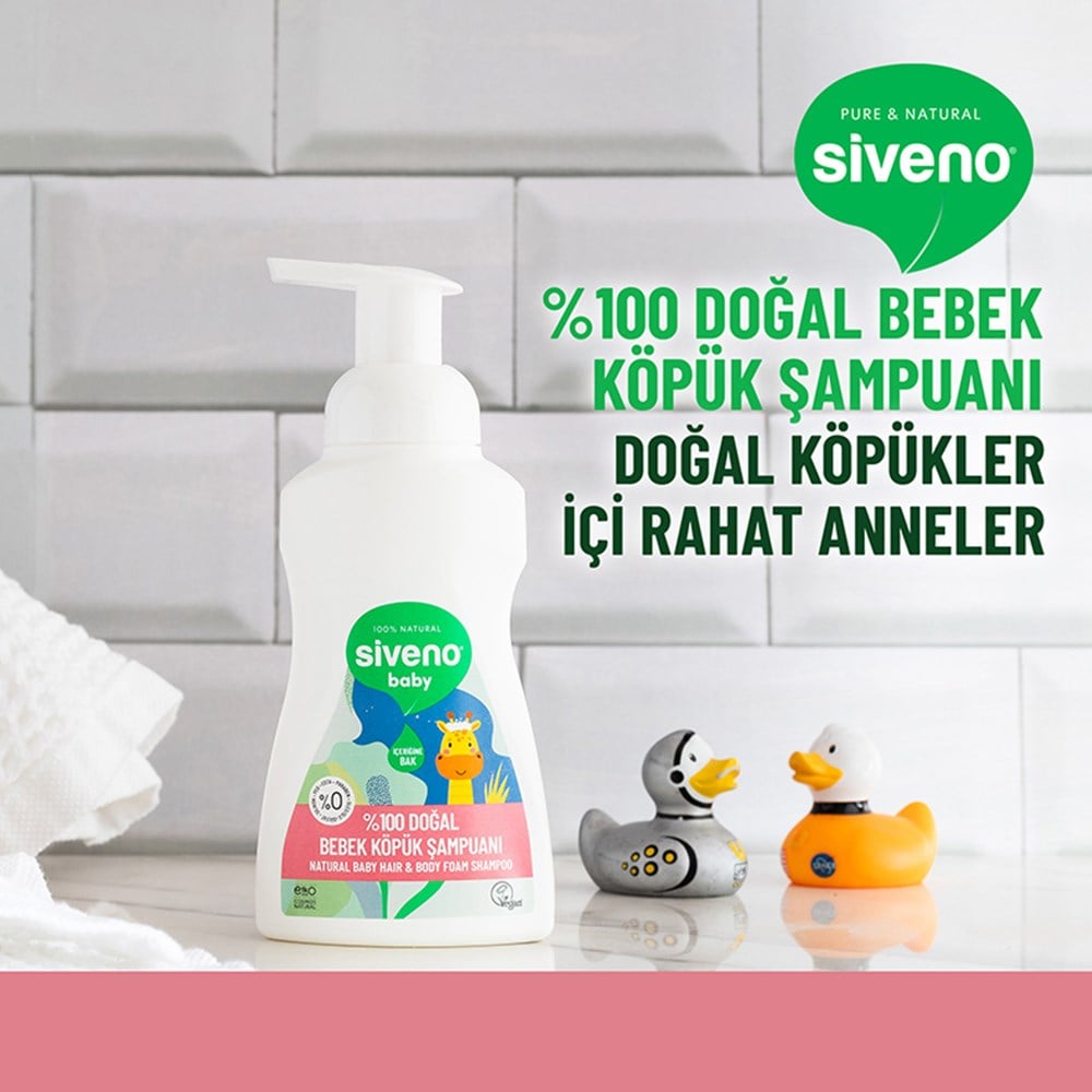 SIVENO % 100 Doğal Bebek Köpük Şampuan ( 250 Ml )